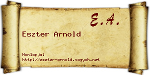 Eszter Arnold névjegykártya