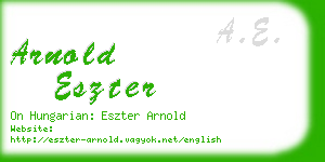 arnold eszter business card